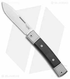 LionSteel BestMan 2 Drop Point Traditional Slip Joint Knife Ebony Wood