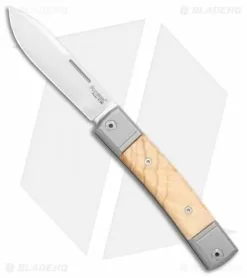 LionSteel BestMan 2 Drop Point Traditional Slip Joint Knife Olive Wood