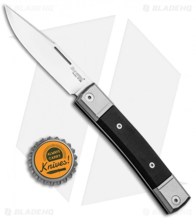 LionSteel BestMan Traditional Slip Joint Knife Ebony (2.88" Satin) - Image 4