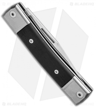 LionSteel BestMan Traditional Slip Joint Knife Ebony (2.88" Satin) - Image 3