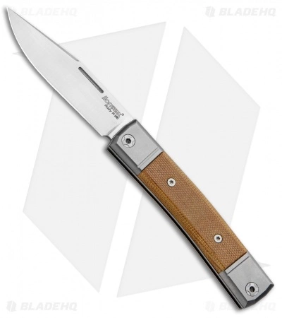 LionSteel BestMan Slip Joint Knife Natural Micarta (2.8" Satin)