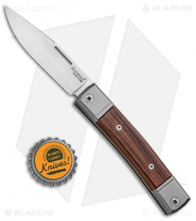 LionSteel BestMan Traditional Slip Joint Knife Santos Wood (2.88" Satin) - Image 4