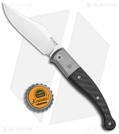 LionSteel Gitano Traditional Slip Joint Knife Carbon Fiber/Ti (3.25" Satin) - Image 4