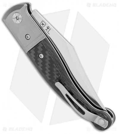 LionSteel Gitano Traditional Slip Joint Knife Carbon Fiber/Ti (3.25" Satin) - Image 3
