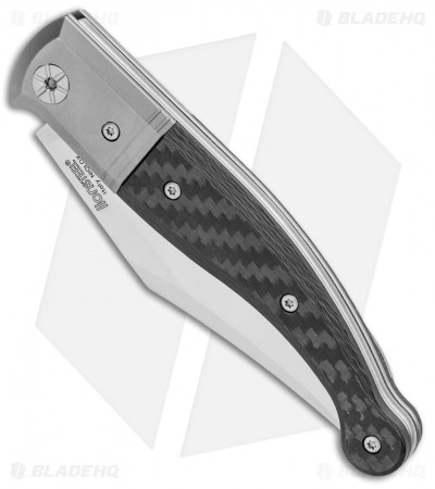 LionSteel Gitano Traditional Slip Joint Knife Carbon Fiber/Ti (3.25" Satin) - Image 2