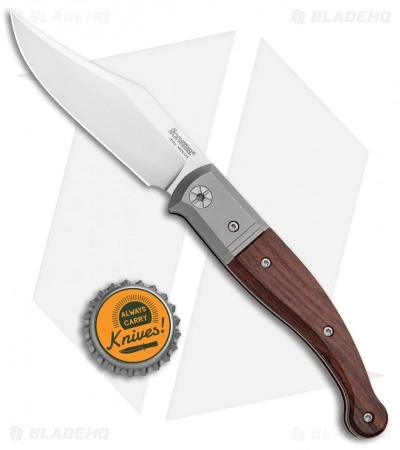 LionSteel Gitano Traditional Slip Joint Knife Santos Wood/Ti (3.25" Satin) - Image 4