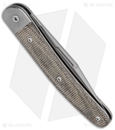 LionSteel Jack Slip Joint Knife One Function Green Micarta (3" Satin M390) - Image 3