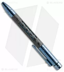 Lionsteel Nyala Titanium/Carbon Fiber Pen (Blue Shine) NY-FC-BLS
