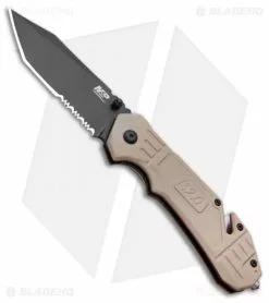 Smith & Wesson M&P M2.0 S.A. Thumb Stud Spring Assisted Knife FDE Aluminum (3.5" Black)