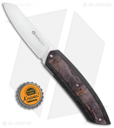 Maserin AM5 Liner Lock Knife Black Maple Carbon Fiber (3.25 Satin) 375RN - Image 4