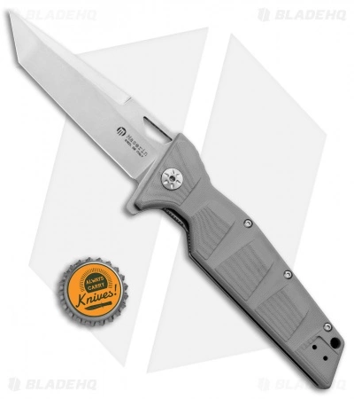 Maserin Artiglio Tanto Knife Steel/Grey G10 (3.75" Stonewash) 420G10G - Image 4