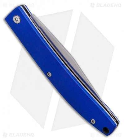 Maserin E.D.C. Gentleman Slip Joint Knife Blue Micarta (3.25" Satin) - Image 3