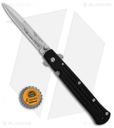 Maserin Stilletto Bayonet Liner Lock Knife Black (3.8" Bead Blast) 620B - Image 4