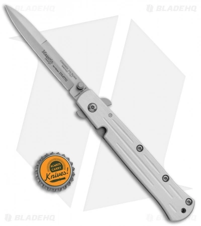 Maserin Stilletto Bayonet Liner Lock Knife Gray (3.8" Bead Blast) 620G - Image 4
