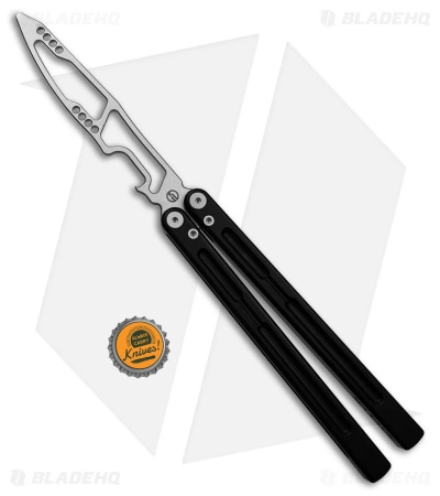 Maxace Phantom Balisong Butterfly Trainer Knife Black Aluminum (4.3" SW) - Image 4
