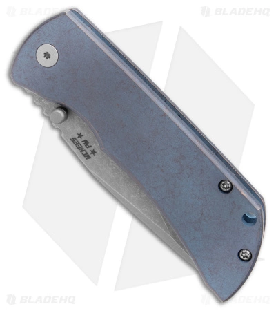 McNees Knives MAC2-3.5 Blue Frame Lock Knife (3.5" Matte SW) MagnaCut - Image 2