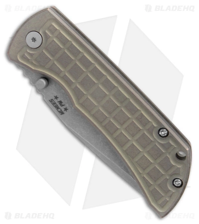 McNees Knives MAC2-3.5 Green Frame Lock Knife Frag (3.5" Matte SW) MagnaCut - Image 2
