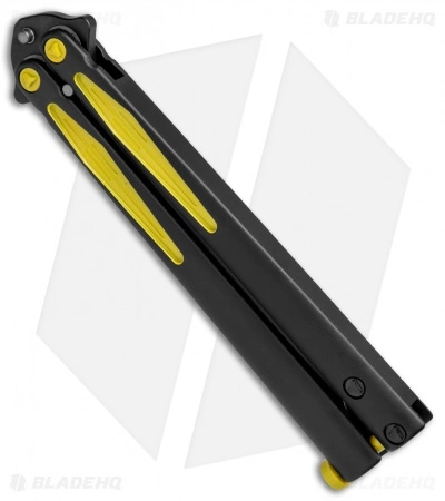 Microtech Tachyon III Balisong Butterfly Knife BM (4.5" Black/Yellow) 173-1BM - Image 2