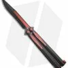 Microtech Tachyon III Balisong Butterfly Knife (4.5" Black/Red) 173-1BW