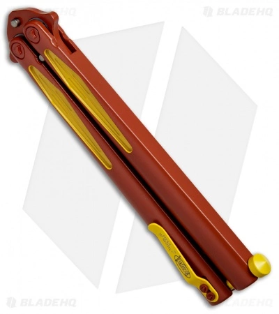 Microtech Tachyon III Balisong Butterfly Flash (4.5" Red/Yellow) 173-1FL - Image 3