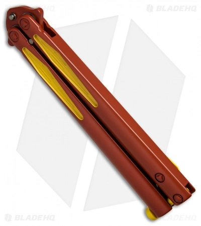 Microtech Tachyon III Balisong Butterfly Flash (4.5" Red/Yellow) 173-1FL - Image 2