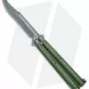 Microtech Tachyon III Balisong Butterfly OD Green (4.5" Serrated Top Swedge OD)