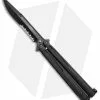 Microtech Tachyon III Balisong Butterfly Knife Tactical (4.5" Black Serr) 173-2T