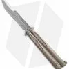 Microtech Tachyon III Balisong Butterfly Knife Tan (4.5" Stonewash) 173-10TA