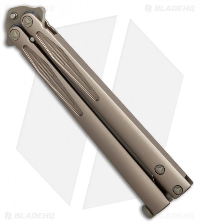 Microtech Tachyon III Balisong Butterfly Knife Tan (4.5" Tan) 173-1TN - Image 3