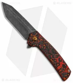 Murray Custom Knife & Tool MF-3 Frame Lock Knife Fat Carbon (3.4" Stonewash)