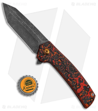 Murray Custom Knife & Tool MF-3 Frame Lock Knife Fat Carbon (3.4" Stonewash) - Image 5