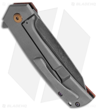 Murray Custom Knife & Tool MF-3 Frame Lock Knife Fat Carbon (3.4" Stonewash) - Image 3