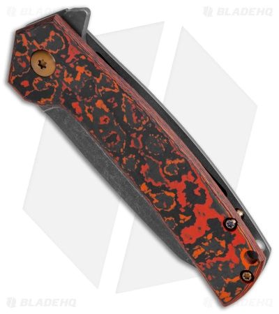 Murray Custom Knife & Tool MF-3 Frame Lock Knife Fat Carbon (3.4" Stonewash) - Image 2
