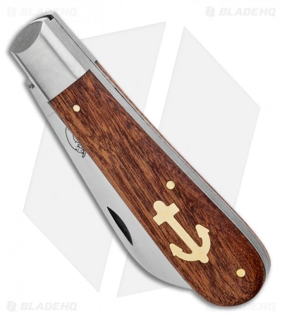 OTTER-Messer Large Anchor Knife Sapeli Wood (3" Satin) - Image 2