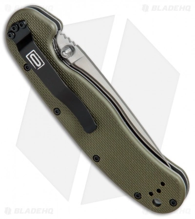 Ontario Knife Company Ontario RAT Model 1A Spring Assisted Knife OD Green G-10 (3.625" Satin) 8870OD - Image 2
