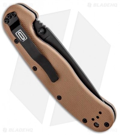 Ontario Knife Company Ontario RAT Model 1A Spring Assisted Knife Tan G-10 (3.625" Black) 8871TN - Image 3