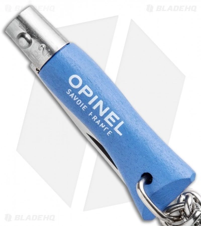 Opinel No. 2 Folding Knife Keychain Skyblue (1.38" Satin) - Image 2