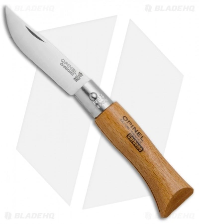 Opinel No. 3 Carbon Steel Folding Knife Beechwood (1.5" Satin) #3