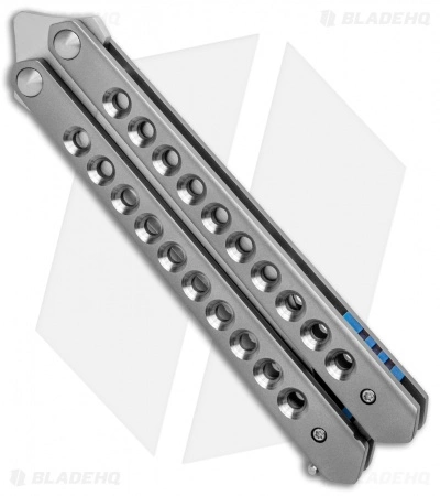 Pena Knives JUO X Pena Balisong Ti W/ Blue Spacers - Image 2