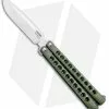 Pena Knives Mid-Tech Penasong Butterfly Knife Green Titanium (4.5" Satin)