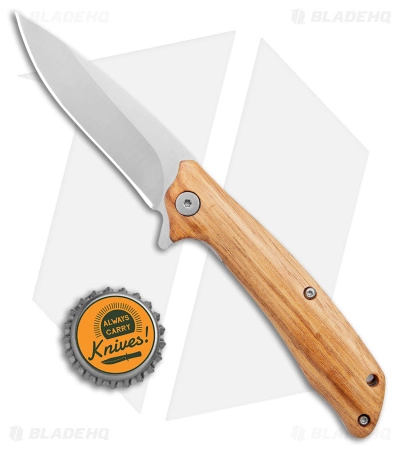 Roper Knives Jr. Roper Outlaw Liner Lock Knife Wood (3" Satin) - Image 4