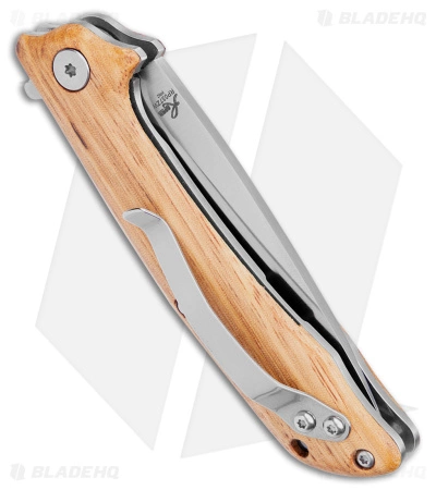 Roper Knives Jr. Roper Outlaw Liner Lock Knife Wood (3" Satin) - Image 3