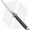 SKM 11" Italian Stiletto Automatic Knife Dark Horn (5" Satin Flat)