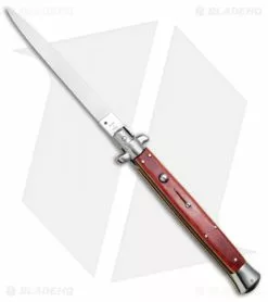 SKM 13" Italian Stiletto Automatic Knife Pakkawood (5.7" Satin)