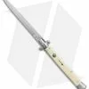 SKM 13" Italian Stiletto Automatic Knife Sim. Ivory (5.7" Satin Bayonet)