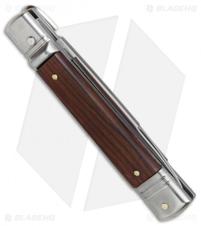 SKM 7.75" Slimline Leverlock Automatic Knife Cocobolo (3.2" Satin) - Image 2