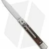 SKM 7.75" Slimline Leverlock Automatic Knife Cocobolo (3.2" Satin)