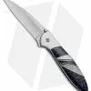 Santa Fe Stoneworks Customized Kershaw Leek A/O Knife Blue/MOP (3" Bead Blast)
