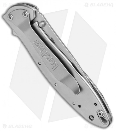 Santa Fe Stoneworks Customized Kershaw Leek A/O Knife Obsidian (3" Bead Blast) - Image 3