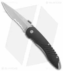 Schrade Extreme Survival Spring Assisted Knife Black ABS (3" BB Serr) SCHAS1